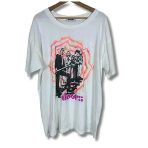 Daydreamer The Doors Spiral Merch Tee Band Shirt White Women's Size Large